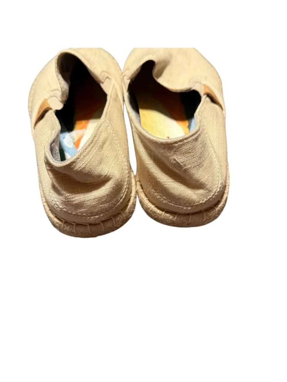 Olukai Womens Tan Canvas Slip-On Espadrille Shoes Size 7.5 Stylish & Comfortable